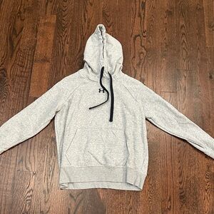 Under Armour Light Gray Pullover Hoodie with Black Drawcord